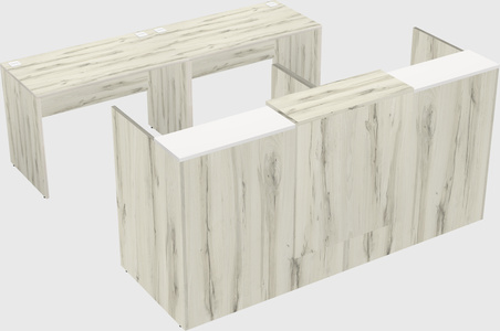 Shared u-shaped reception desks