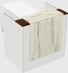 L-shaped modular reception