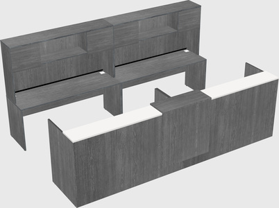 Shared u-shaped reception desks