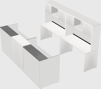 Shared u-shaped reception desks