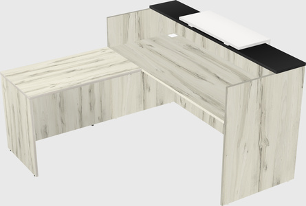 L-shaped modular reception