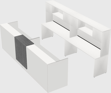 Shared u-shaped reception desks