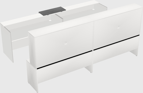Shared u-shaped reception desks
