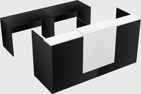 Shared u-shaped reception desks