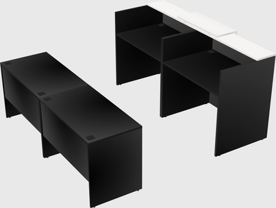 Shared u-shaped reception desks