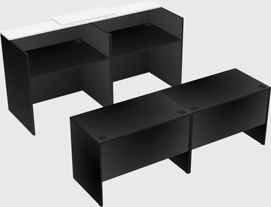Shared u-shaped reception desks