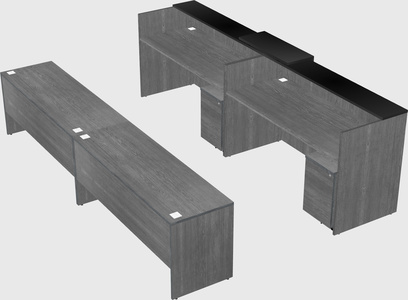 Shared u-shaped reception desks
