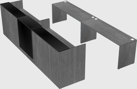 Shared u-shaped reception desks