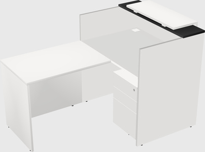 L-shaped modular reception