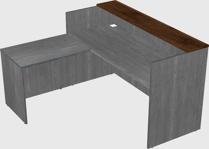 L-shaped modular reception
