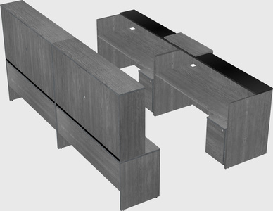 Shared u-shaped reception desks