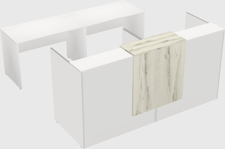 Shared u-shaped reception desks