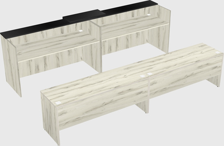 Shared u-shaped reception desks