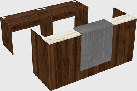 Shared u-shaped reception desks