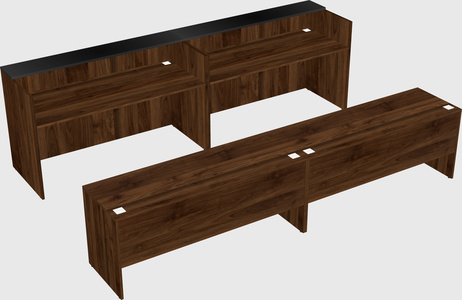Shared u-shaped reception desks