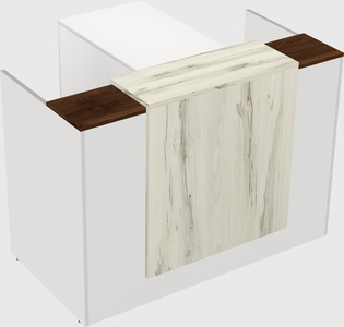 L-shaped modular reception