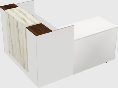 L-shaped modular reception