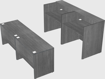 Shared u-shaped reception desks