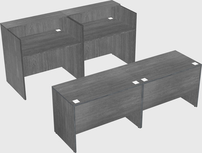 Shared u-shaped reception desks