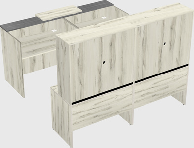 Shared u-shaped reception desks