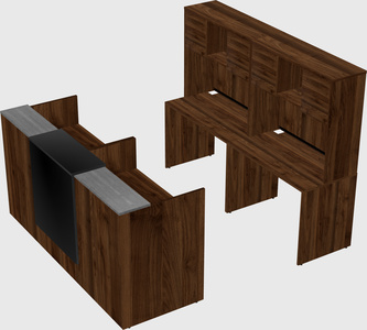 Shared u-shaped reception desks