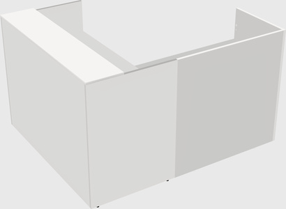 L-shaped modular reception