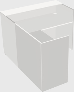 L-shaped modular reception