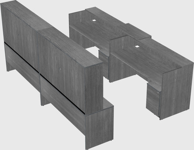 Shared u-shaped reception desks