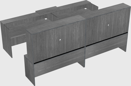Shared u-shaped reception desks