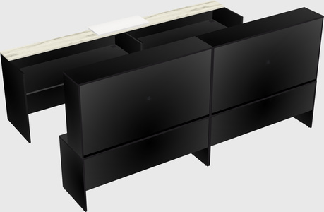 Shared u-shaped reception desks