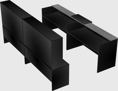 Shared u-shaped reception desks