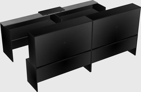 Shared u-shaped reception desks