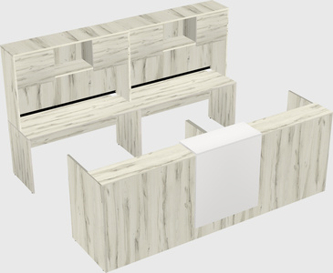 Shared u-shaped reception desks