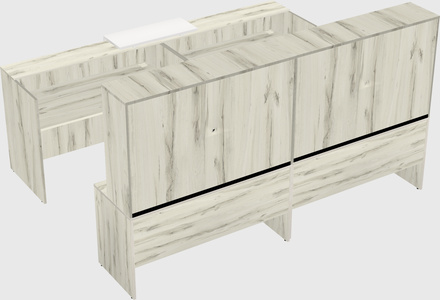 Shared u-shaped reception desks