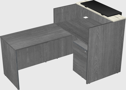 L-shaped modular reception