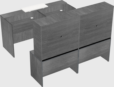 Shared u-shaped reception desks