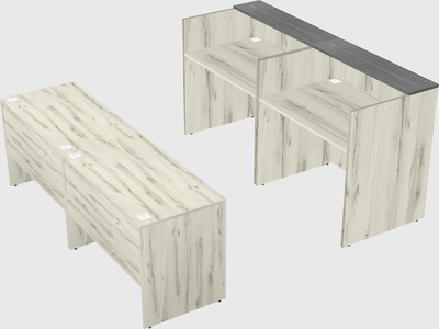 Shared u-shaped reception desks