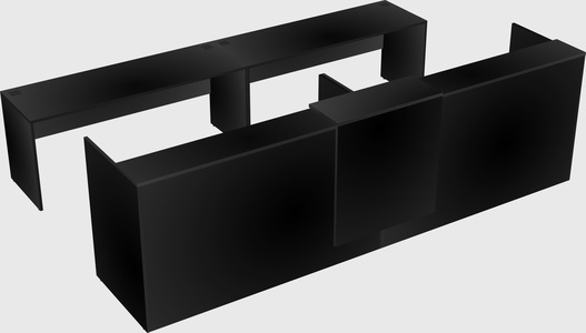 Shared u-shaped reception desks