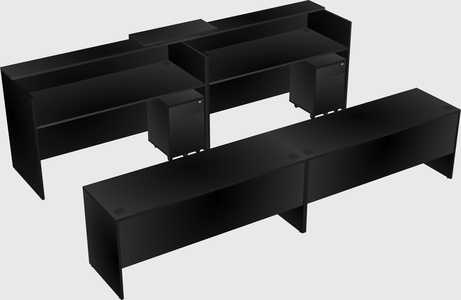 Shared u-shaped reception desks