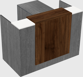 L-shaped modular reception