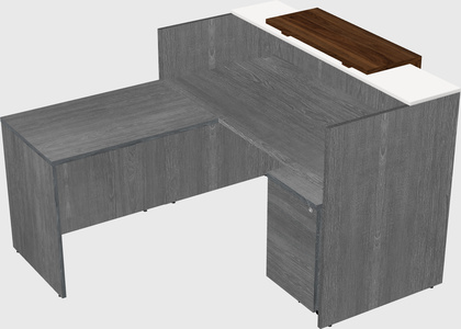 L-shaped modular reception