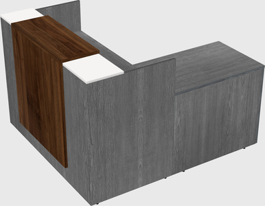 L-shaped modular reception