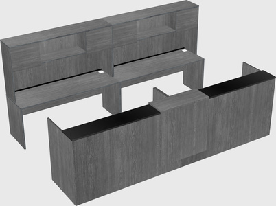 Shared u-shaped reception desks
