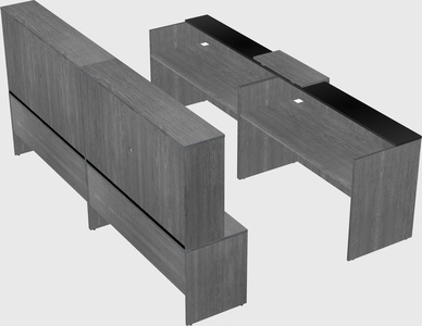 Shared u-shaped reception desks