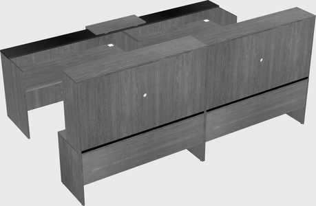 Shared u-shaped reception desks
