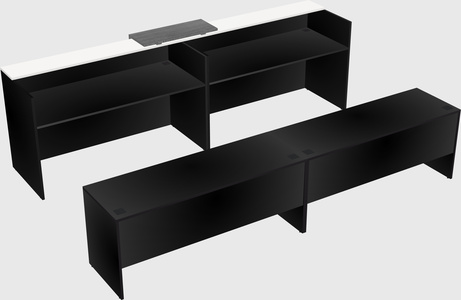Shared u-shaped reception desks