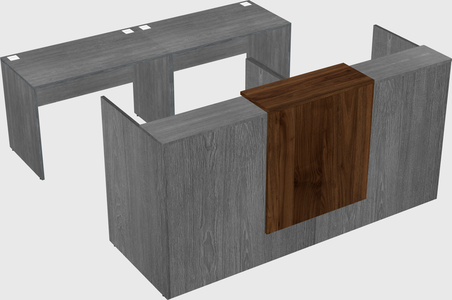 Shared u-shaped reception desks