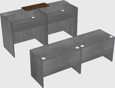 Shared u-shaped reception desks