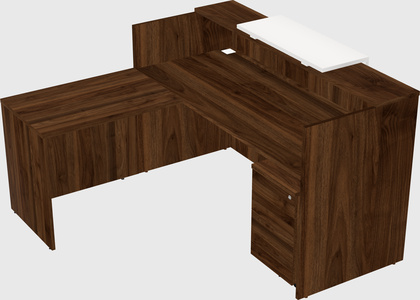 L-shaped modular reception