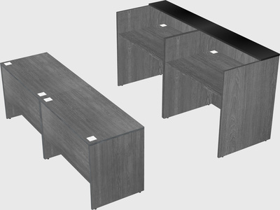 Shared u-shaped reception desks